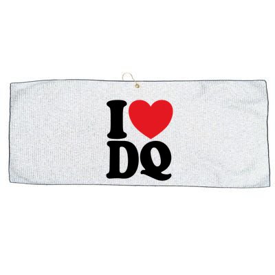 I Love Dq I Heart Dq Initials Hearts Large Microfiber Waffle Golf Towel