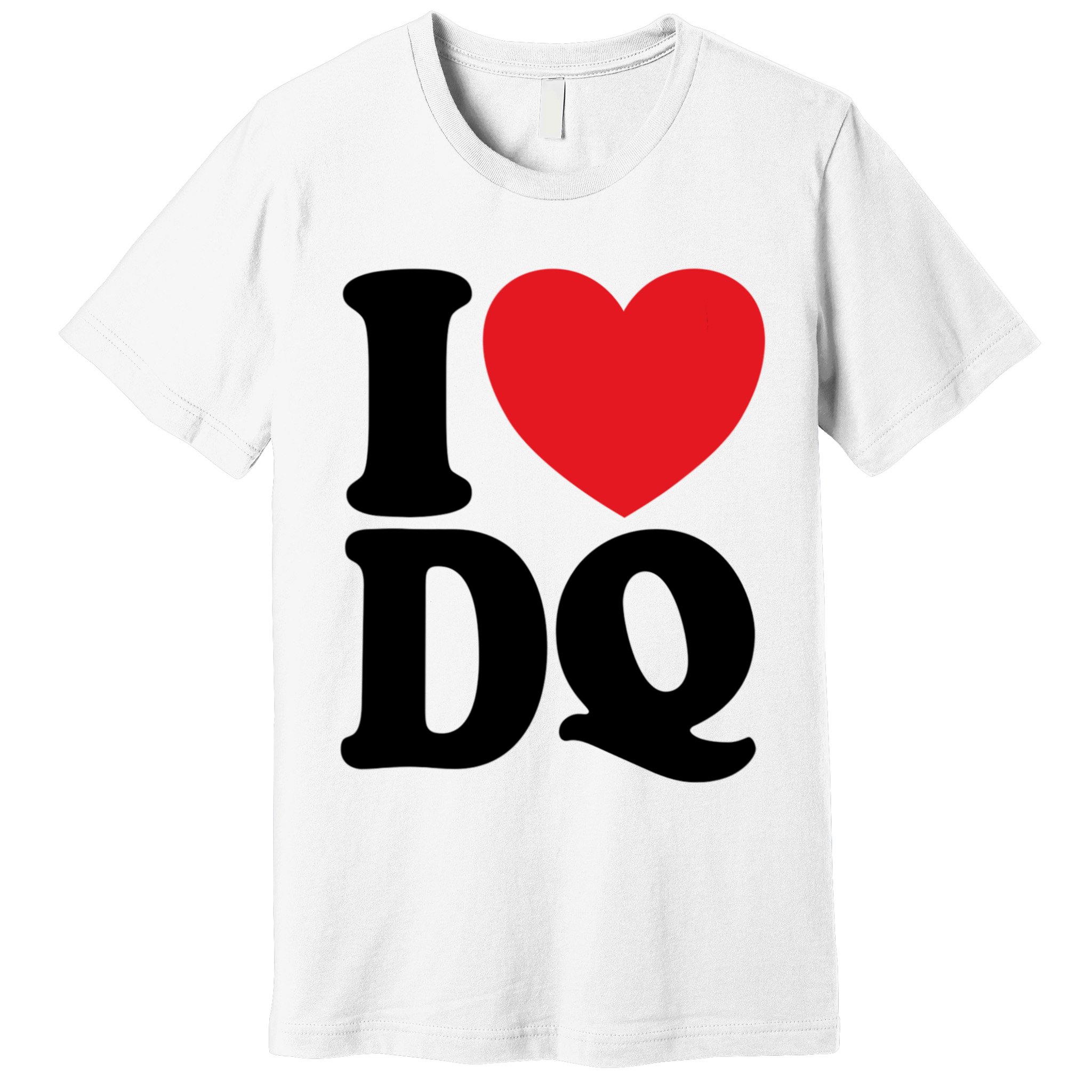I Love Dq I Heart Dq Initials Hearts Premium T-Shirt
