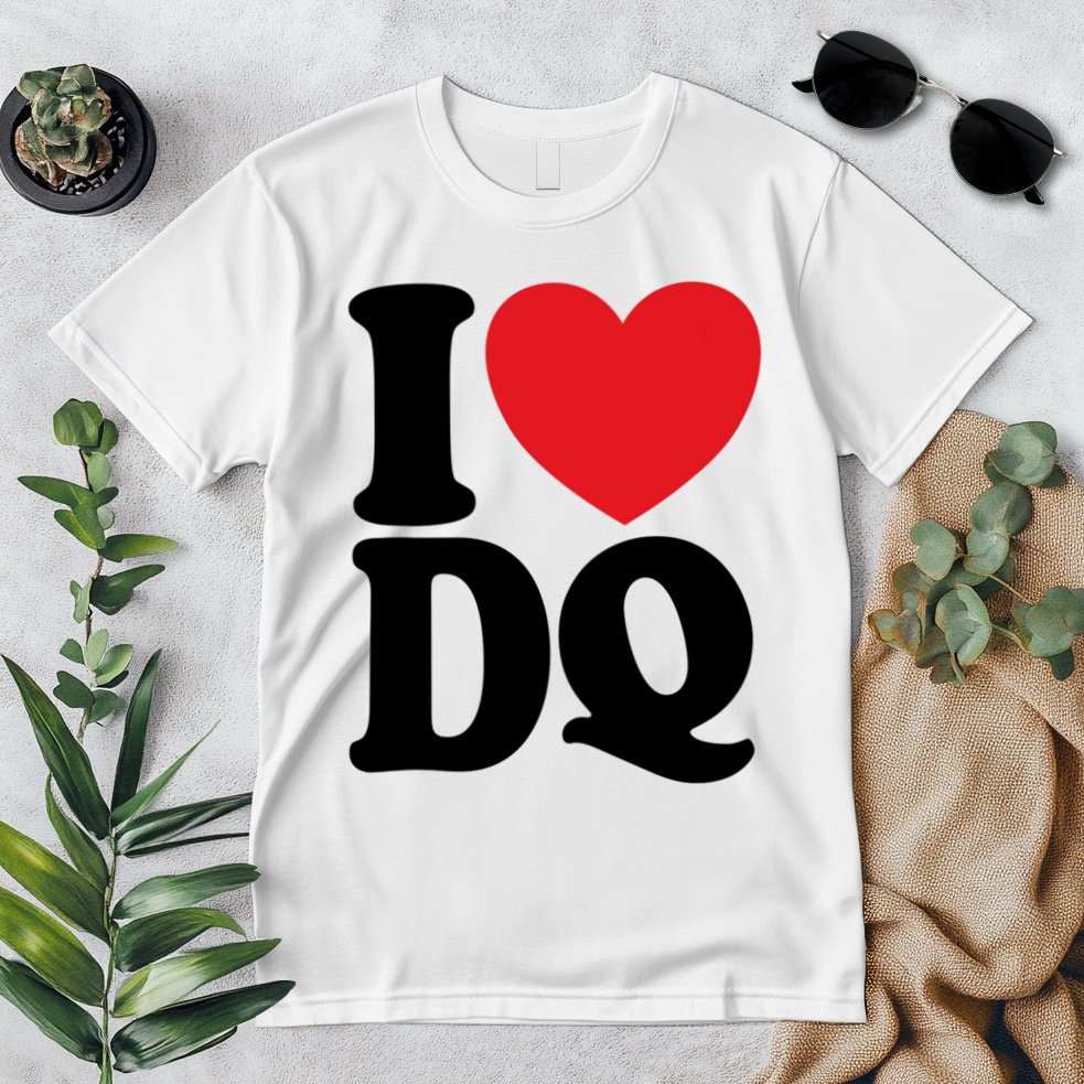 I Love Dq I Heart Dq Initials Hearts Premium T-Shirt