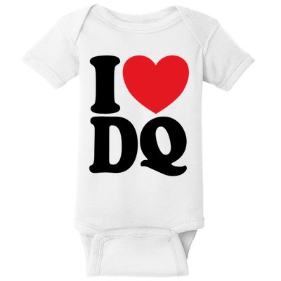 I Love Dq I Heart Dq Initials Hearts Baby Bodysuit