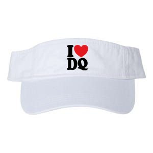 I Love Dq I Heart Dq Initials Hearts Valucap Bio-Washed Visor