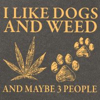 I Like Dogs And Weed And Maybe 3 People 420 Day Cannabis Cotton Canvas Backpack