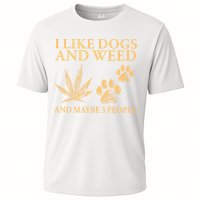 I Like Dogs And Weed And Maybe 3 People 420 Day Cannabis Cooling Performance Crew T-Shirt
