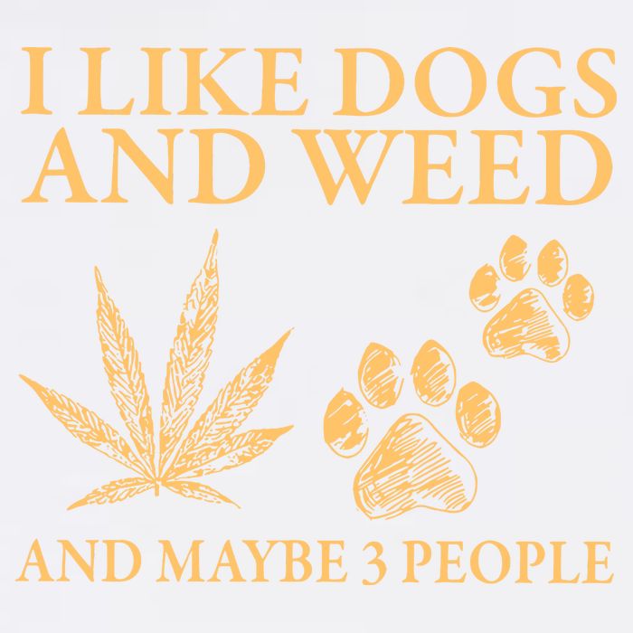I Like Dogs And Weed And Maybe 3 People 420 Day Cannabis Cooling Performance Crew T-Shirt