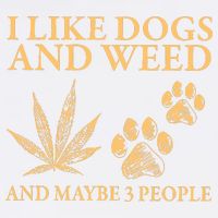 I Like Dogs And Weed And Maybe 3 People 420 Day Cannabis Poster