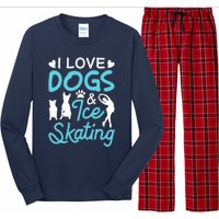 I Love Dogs And Ice Skating Long Sleeve Pajama Set