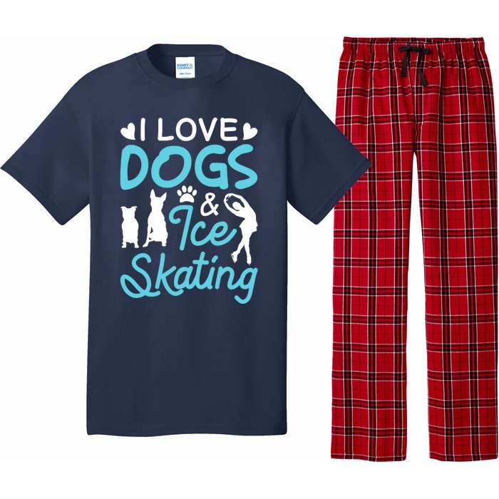 I Love Dogs And Ice Skating Pajama Set