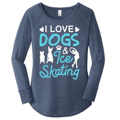 I Love Dogs And Ice Skating Women's Perfect Tri Tunic Long Sleeve Shirt