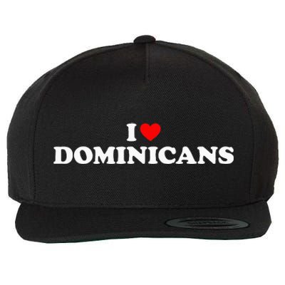 I Love Dominicans Wool Snapback Cap