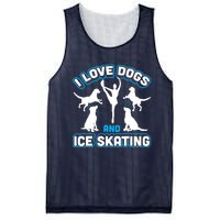 I Love Dogs And Ice Skating Mesh Reversible Basketball Jersey Tank