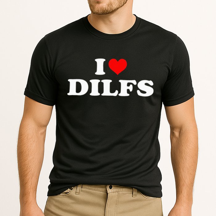 I Love DILFs I heart DILFs Red Heart Cool Performance Shirt