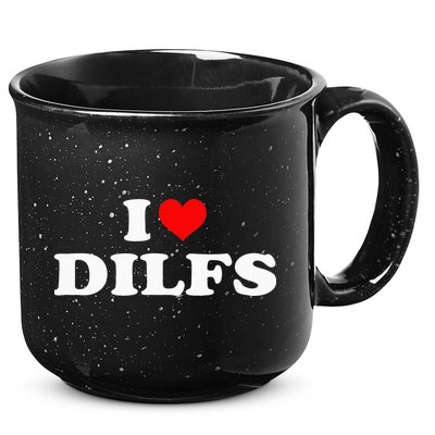 I Love DILFs I heart DILFs Red Heart Cool 15oz Campfire Ceramic Mug