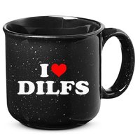I Love DILFs I heart DILFs Red Heart Cool 15oz Campfire Ceramic Mug