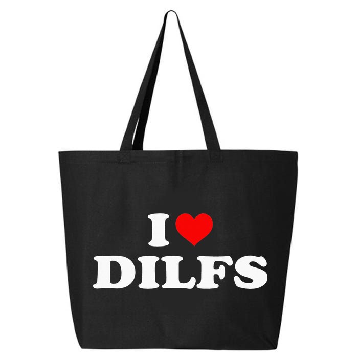 I Love DILFs I heart DILFs Red Heart Cool 25L Jumbo Tote