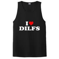 I Love DILFs I heart DILFs Red Heart Cool PosiCharge Competitor Tank