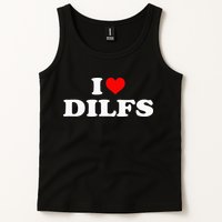 I Love DILFs I heart DILFs Red Heart Cool Tank Top