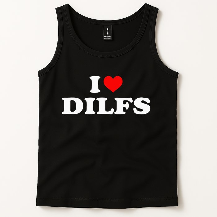 I Love DILFs I heart DILFs Red Heart Cool Tank Top