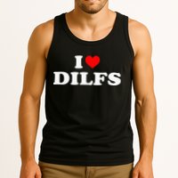 I Love DILFs I heart DILFs Red Heart Cool Tank Top