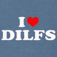 I Love DILFs I heart DILFs Red Heart Cool Garment-Dyed Sweatshirt