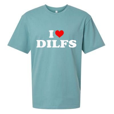 I Love DILFs I heart DILFs Red Heart Cool Sueded Cloud Jersey T-Shirt