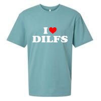 I Love DILFs I heart DILFs Red Heart Cool Sueded Cloud Jersey T-Shirt