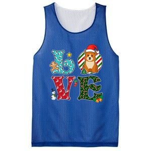 I Love Dog Pembroke Welsh Corgi Christmas Gift Mesh Reversible Basketball Jersey Tank