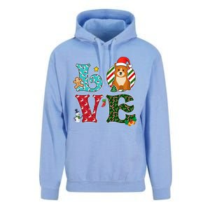 I Love Dog Pembroke Welsh Corgi Christmas Gift Unisex Surf Hoodie