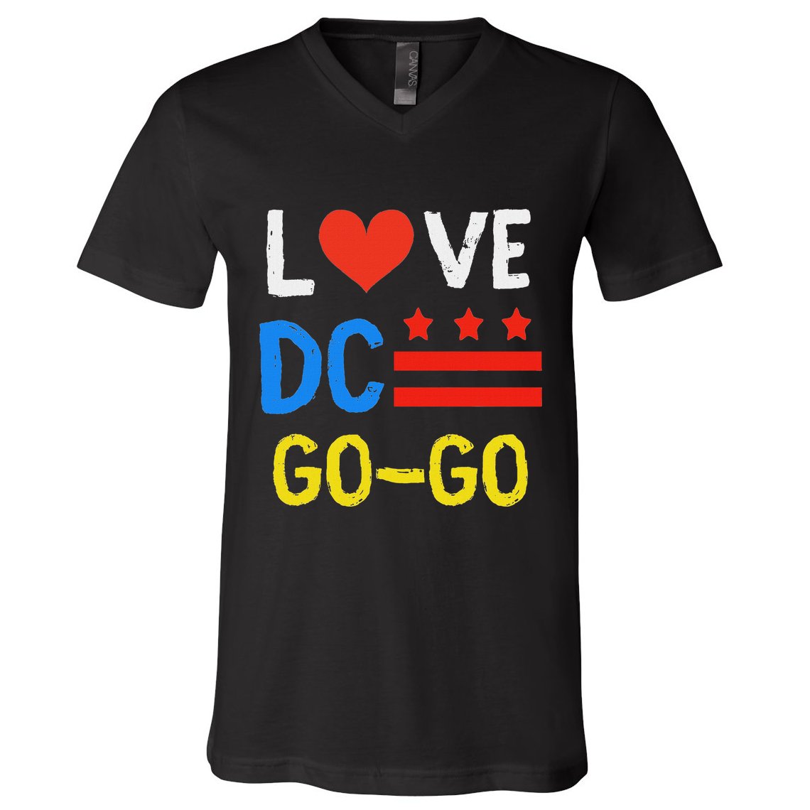 I Love D.C Go Go V-Neck T-Shirt