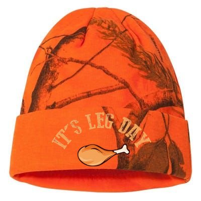 Its leg Day Funny Turkey Thanksgiving Kati Licensed 12" Camo Beanie