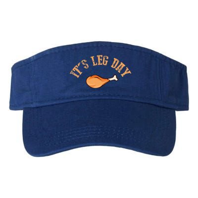 Its leg Day Funny Turkey Thanksgiving Valucap Bio-Washed Visor