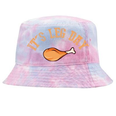 Its leg Day Funny Turkey Thanksgiving Tie-Dyed Bucket Hat