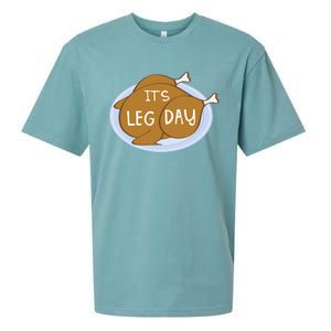 It's Leg Day For Fitness Enthusiasts On Thanksgiving Gift Sueded Cloud Jersey T-Shirt