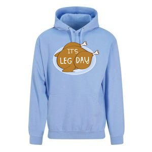 It's Leg Day For Fitness Enthusiasts On Thanksgiving Gift Unisex Surf Hoodie