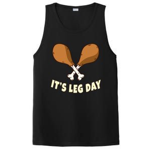 Its Leg Day Thanksgiving Funny Turkey For Gym Workout Gift PosiCharge Competitor Tank