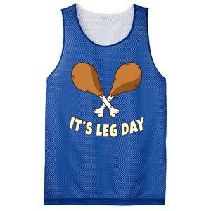 Its Leg Day Thanksgiving Funny Turkey For Gym Workout Gift Mesh Reversible Basketball Jersey Tank