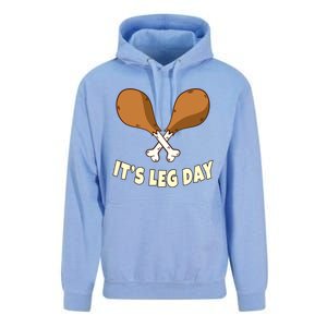 Its Leg Day Thanksgiving Funny Turkey For Gym Workout Gift Unisex Surf Hoodie