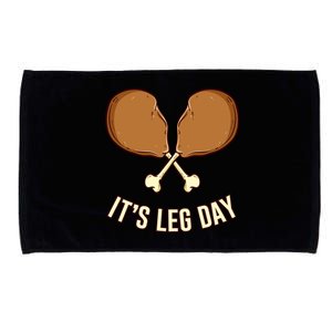 Its Leg Day Thanksgiving Gift Microfiber Hand Towel