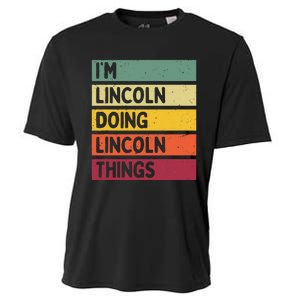 IM Lincoln Doing Lincoln Things Funny Personalized Quote Cooling Performance Crew T-Shirt