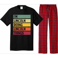 IM Lincoln Doing Lincoln Things Funny Personalized Quote Pajama Set