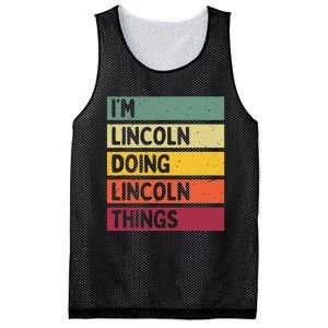 IM Lincoln Doing Lincoln Things Funny Personalized Quote Mesh Reversible Basketball Jersey Tank