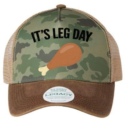 It's Leg Day Hilarious Thanksgiving Turkey Leg Fitness Gift Cute Gift Legacy Tie Dye Trucker Hat