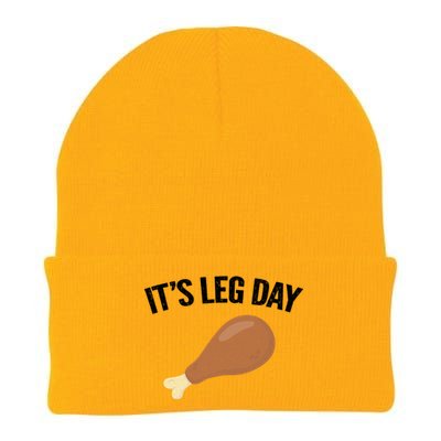 It's Leg Day Hilarious Thanksgiving Turkey Leg Fitness Gift Cute Gift Knit Cap Winter Beanie