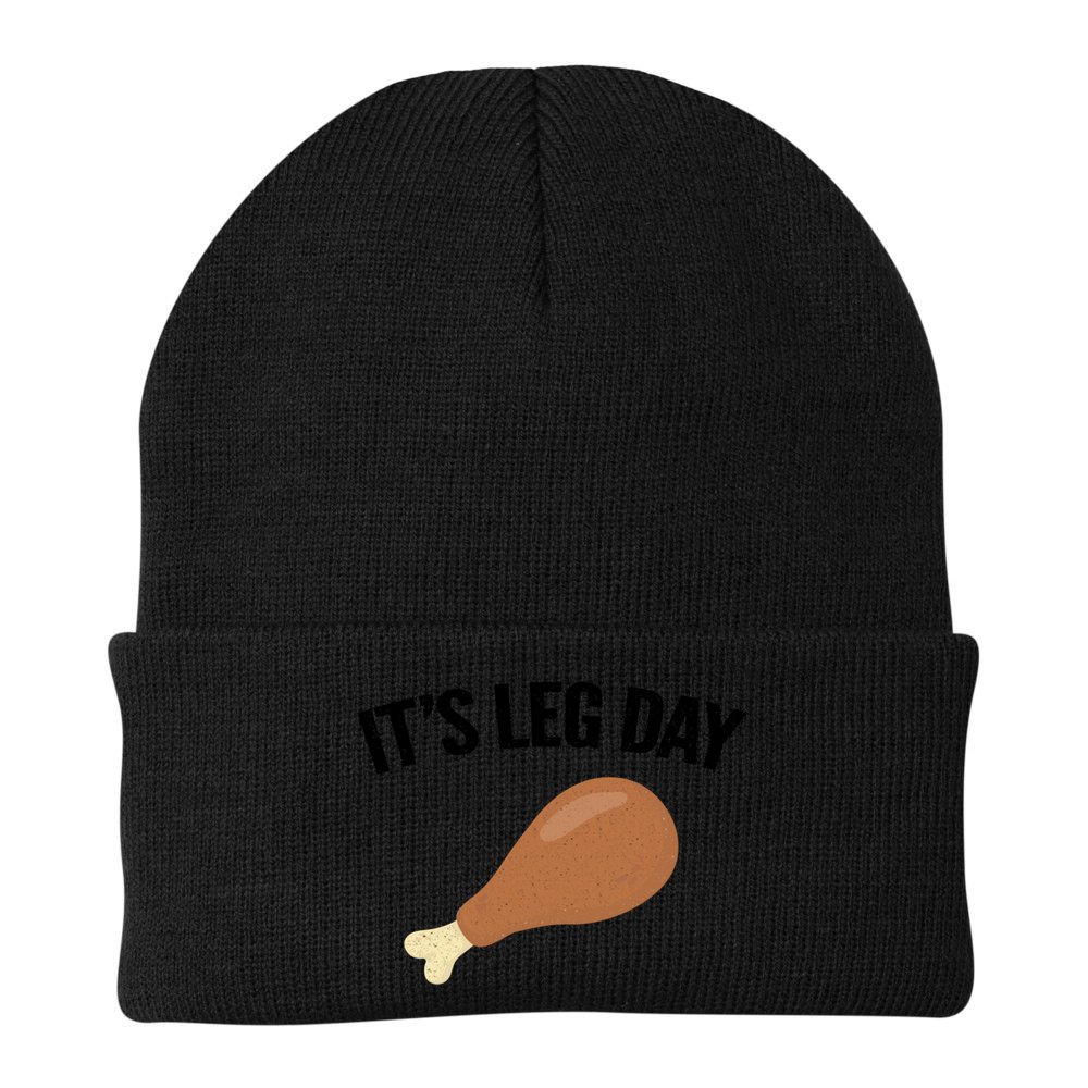 It's Leg Day Hilarious Thanksgiving Turkey Leg Fitness Gift Cute Gift Beanie