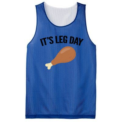 It's Leg Day Hilarious Thanksgiving Turkey Leg Fitness Gift Cute Gift Mesh Reversible Basketball Jersey Tank