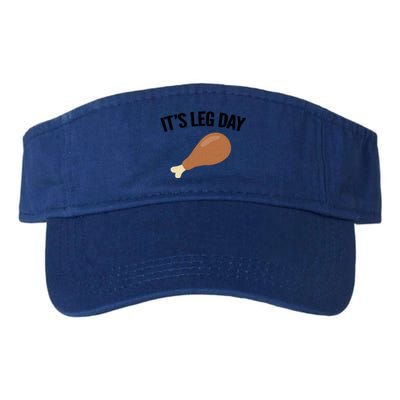 It's Leg Day Hilarious Thanksgiving Turkey Leg Fitness Gift Cute Gift Valucap Bio-Washed Visor