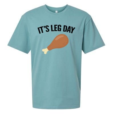 It's Leg Day Hilarious Thanksgiving Turkey Leg Fitness Gift Cute Gift Sueded Cloud Jersey T-Shirt