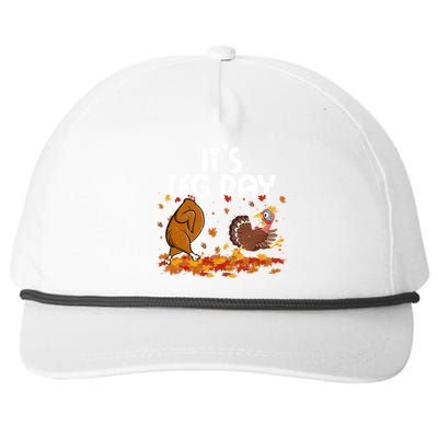 Its Leg Day Turkey Running Funny Thanksgiving Gift Snapback Five-Panel Rope Hat