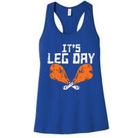 It's Leg Day Turkey Legs Funny Pun Thanksgiving Women's Racerback Tank