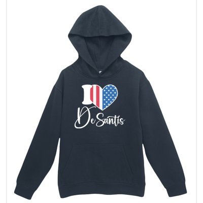 I Love DeSantis American Heart Flag Urban Pullover Hoodie