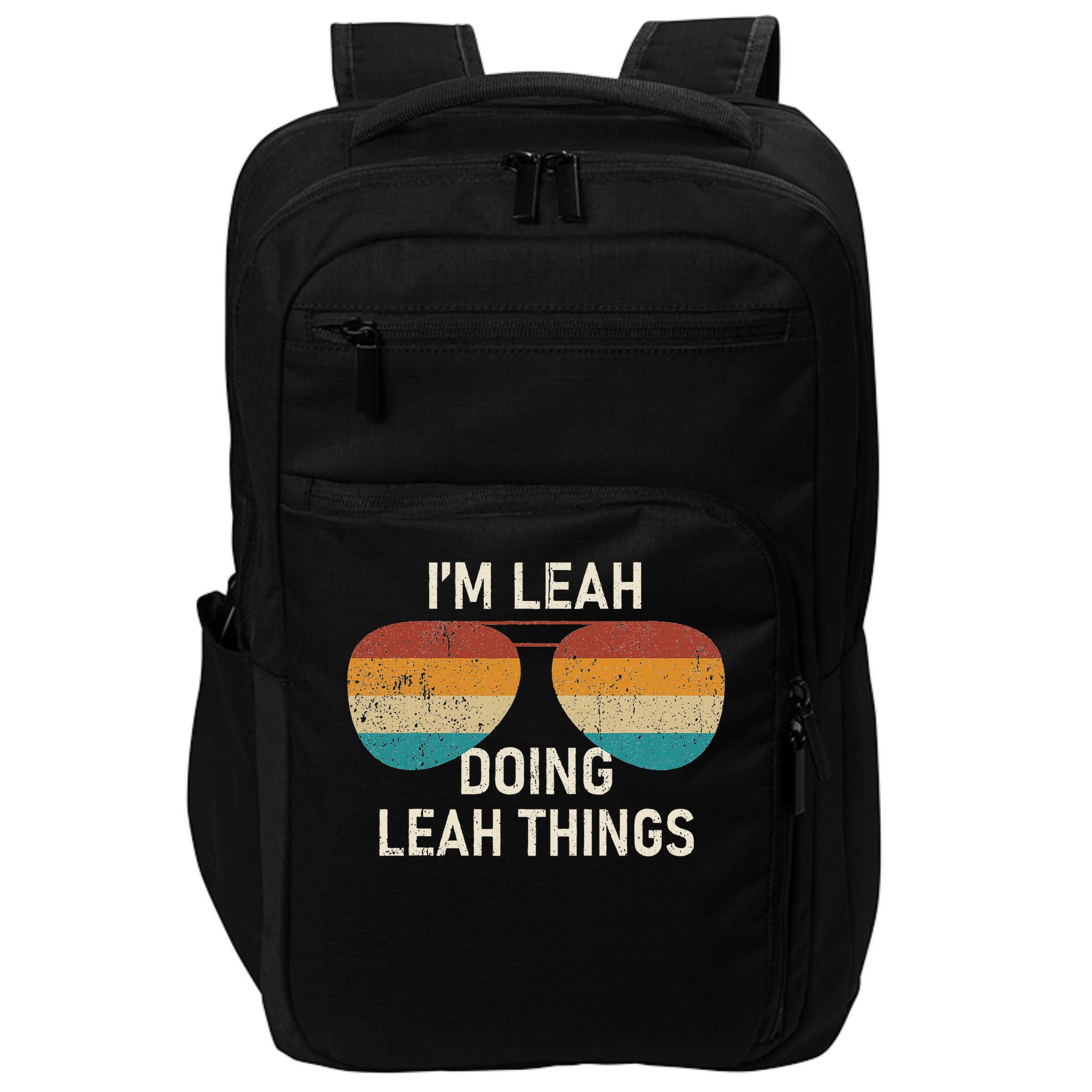 I'm Leah Doing Leah Things Retro Sunglass Personalized Impact Tech Backpack